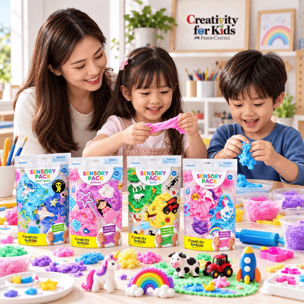 [WE-ARTS] Creativity for Kids Sensory Pack Sensory Play Series Stretchy Cloud Clay 3+
