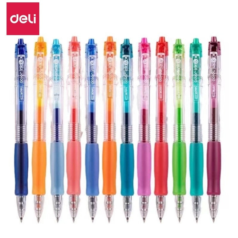 [WETAS] DELI SA500 Color Ink Gel Pen Retractable Bullet Tip Gel Pen (0.5mm) - Single pc