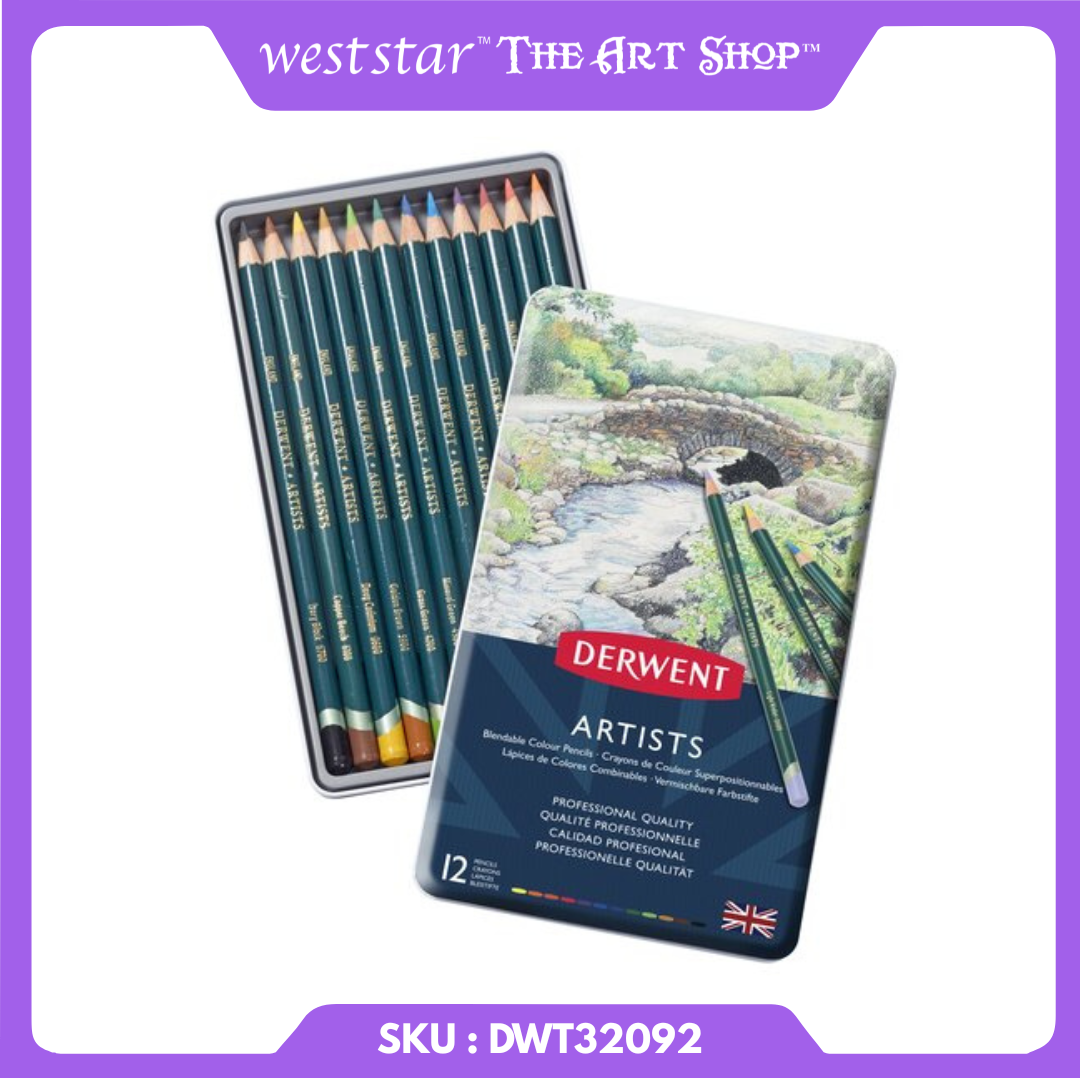 Derwent Artists Colour Pencils Blendable | 12 , 24, 36, 72 colors