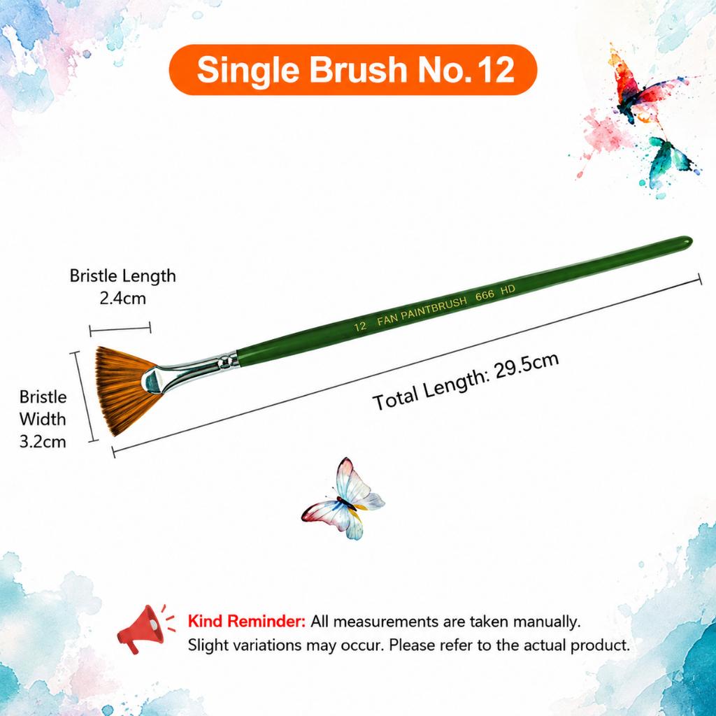 Artist Nylon Fan Paint Brush SX2