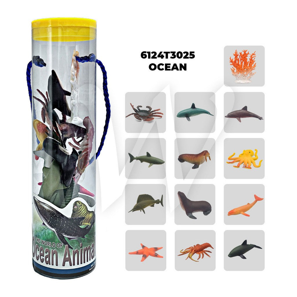 [WESTSTAR] Animal Miniature Figure Toy For Kids Haiwan Mainan Binatang 12pcs (Insect / Ocean / Wild / Farm)