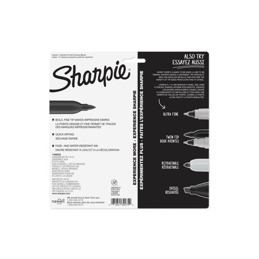 Sharpie Fine Point Permanent Marker-12s