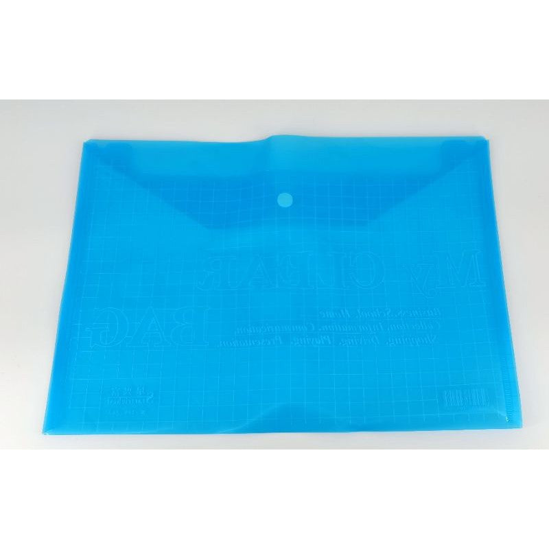 MOOTYS A4/A3 Button Pocket File Landscape Button My Clear Bag Document File Transparent File Holder A3/A4 MT-113
