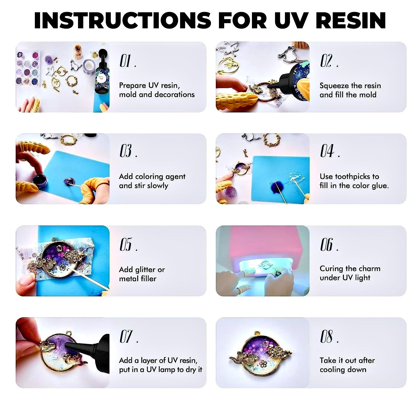 UV Resin Hard  UV Curable Resin Solution 50g / 200g / 500g Art & Craft