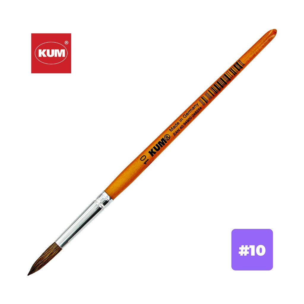 [WE-ARTS] Kum Fine Pony Hair Brush | Size 00–16 | For Students, Artists & Hobbyists