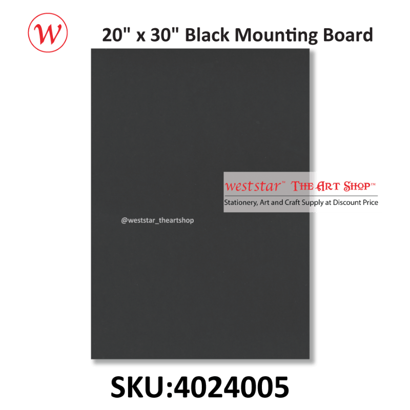 20" x 30" Black Mounting Board