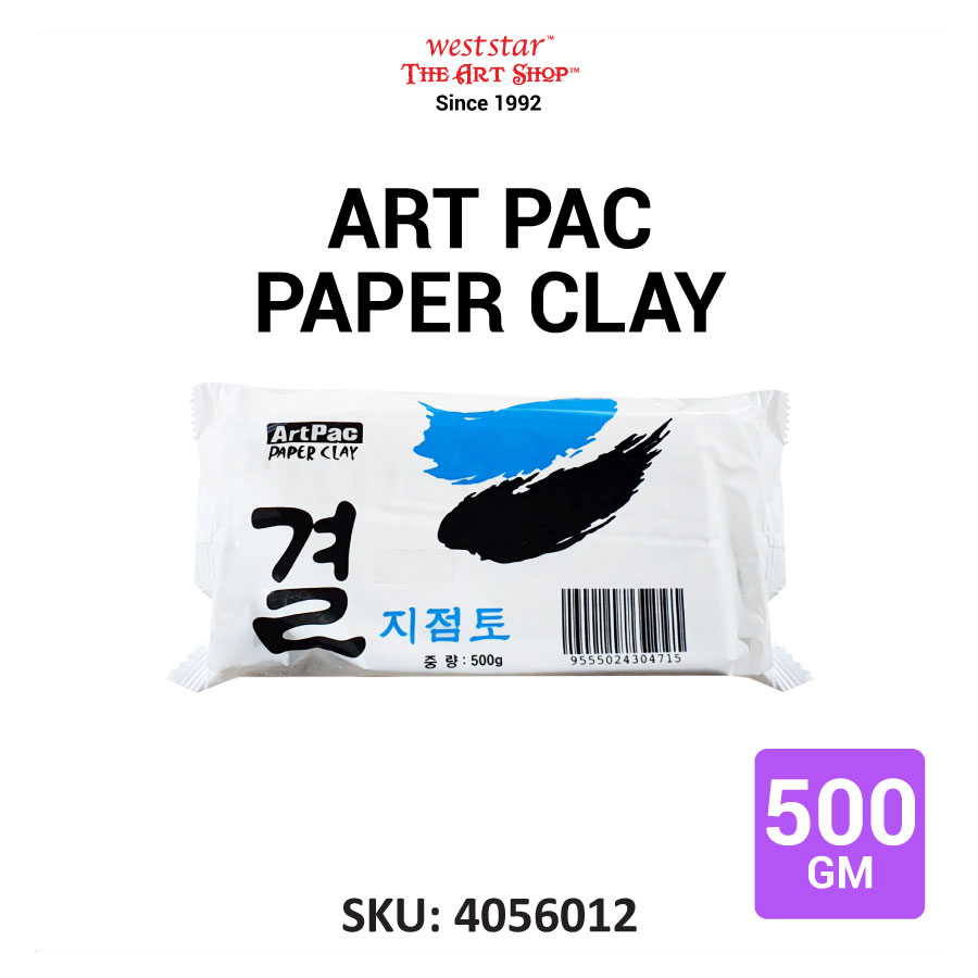 ArtPac White Paper Clay, Air Hardening Clay 500g