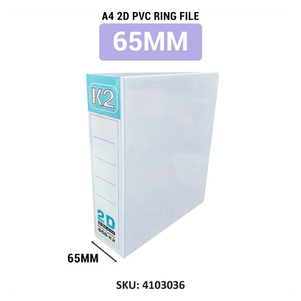 Weststar / The Art Shop | Buy K2 A4 2D PVC Ring File 2D File 25mm, 40mm ...