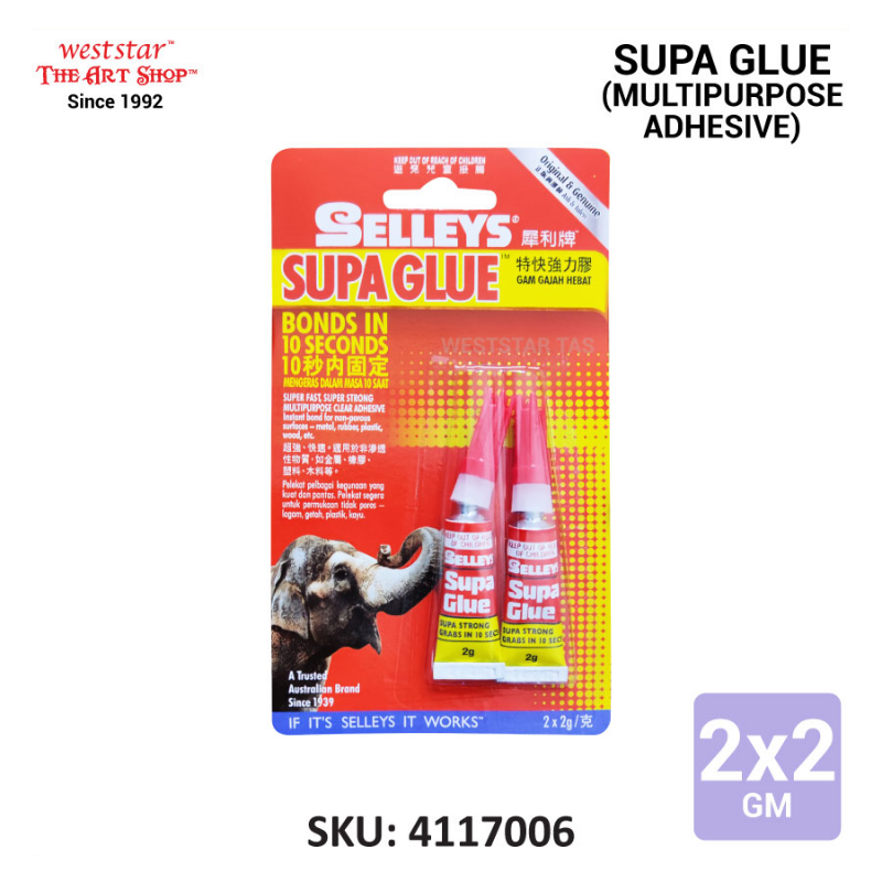 Selleys Supa Glue, Selleys Super Glue (2gm) *Twin Pack*