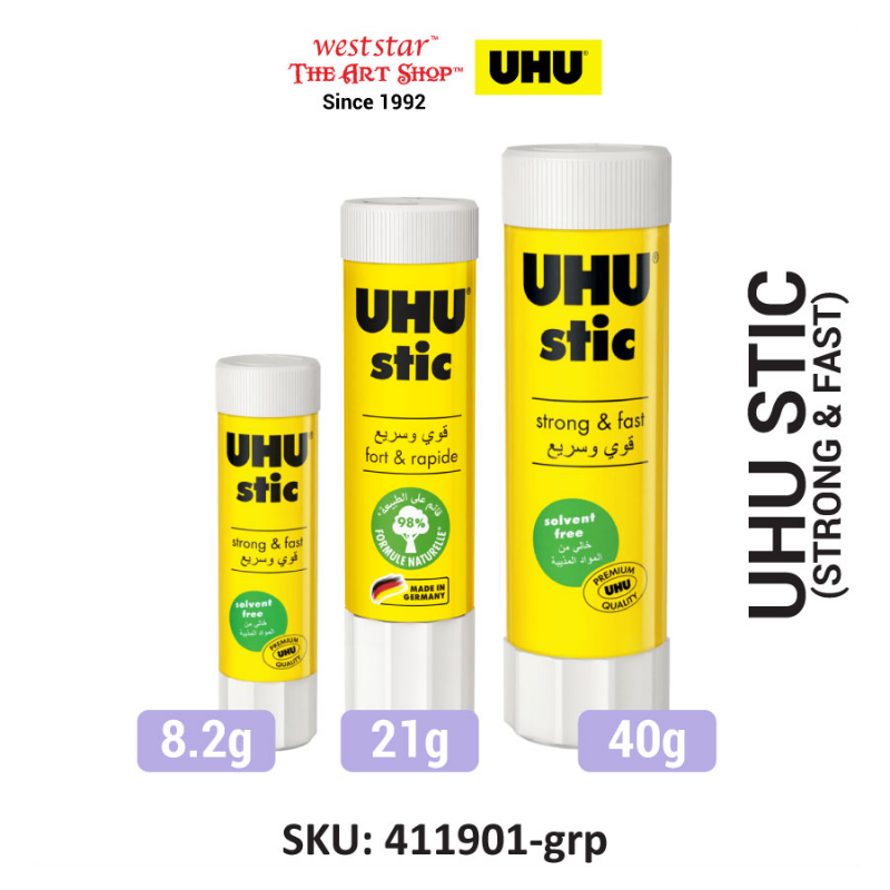 UHU Stic, UHU Glue Stick (8.2g, 21g, 40g)