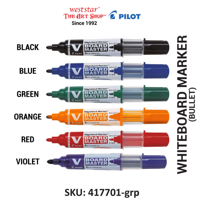 Pilot VBoardMaster Whiteboard Marker Bullet, Pilot Whiteboard Marker Bullet