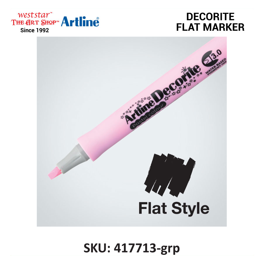 Artline Decorite Marker Flat Marker 3mm (EDF-3)