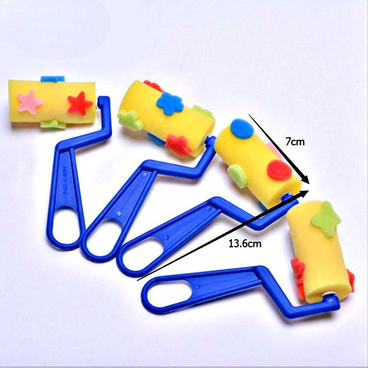 [WE-ARTS]  Sponge Paint Roller HM-1164 – Fun, Mess-Free Painting with Cute Patterns!