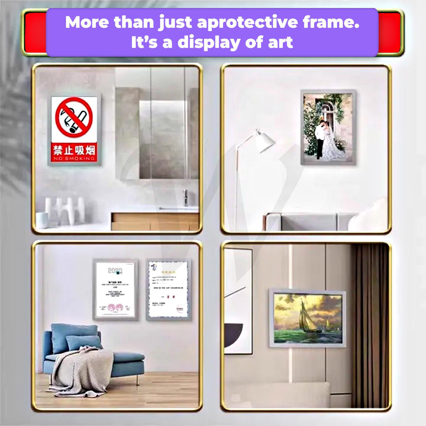 [WE-ARTS] A4 / A3 Magnetic Display Frame Magnetic Display Board Wall Stick Frame Photo Certificate Office Adhesive