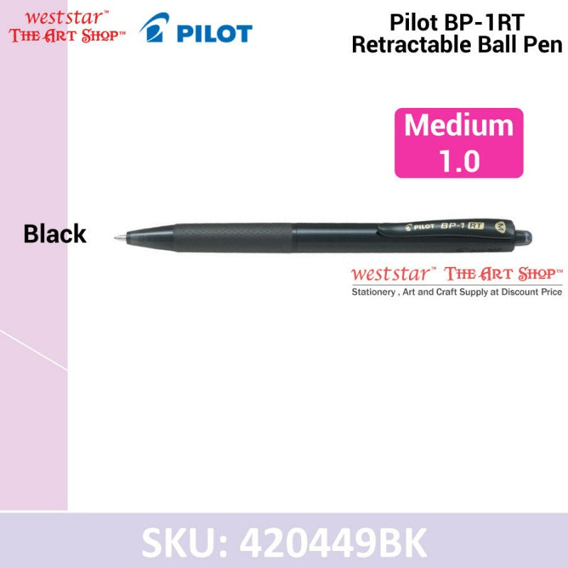 Pilot Ball Pen, Retractable Ball Pen - Fine / Medium (BP-1)