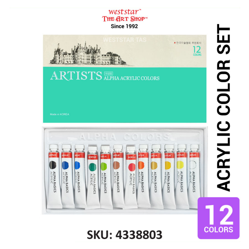 Alpha Artists Acrylic Color (7.5ml) 12colors