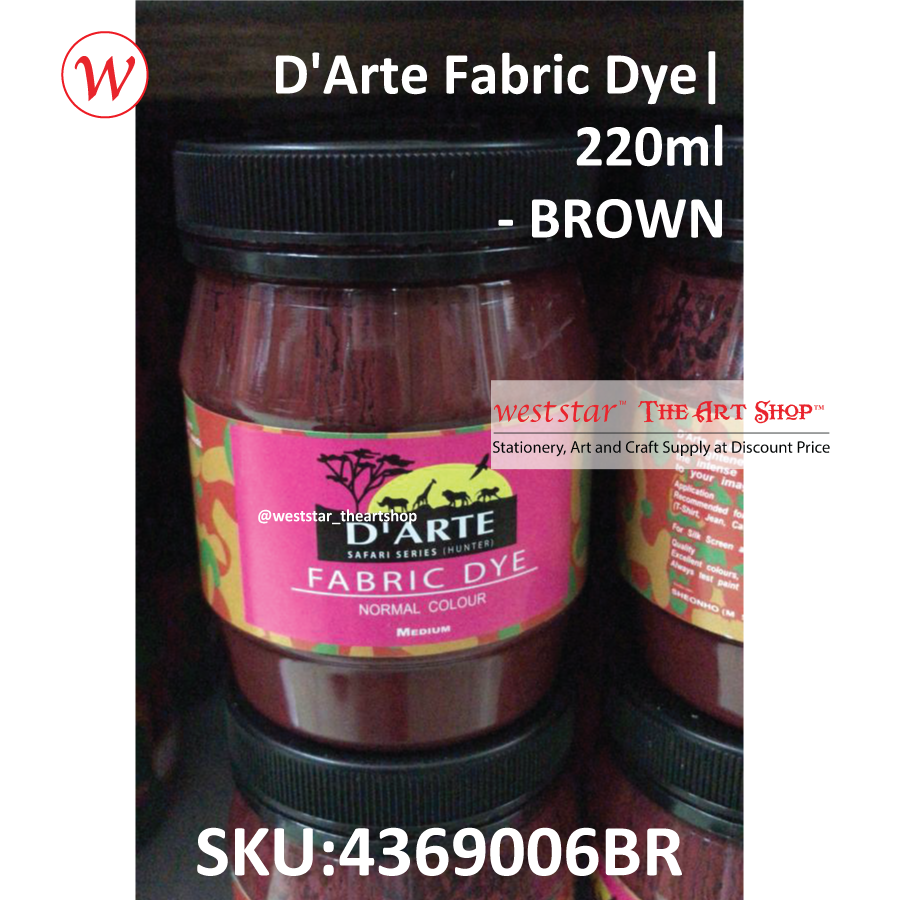 D'Arte Fabric Dye-220ml 16colors