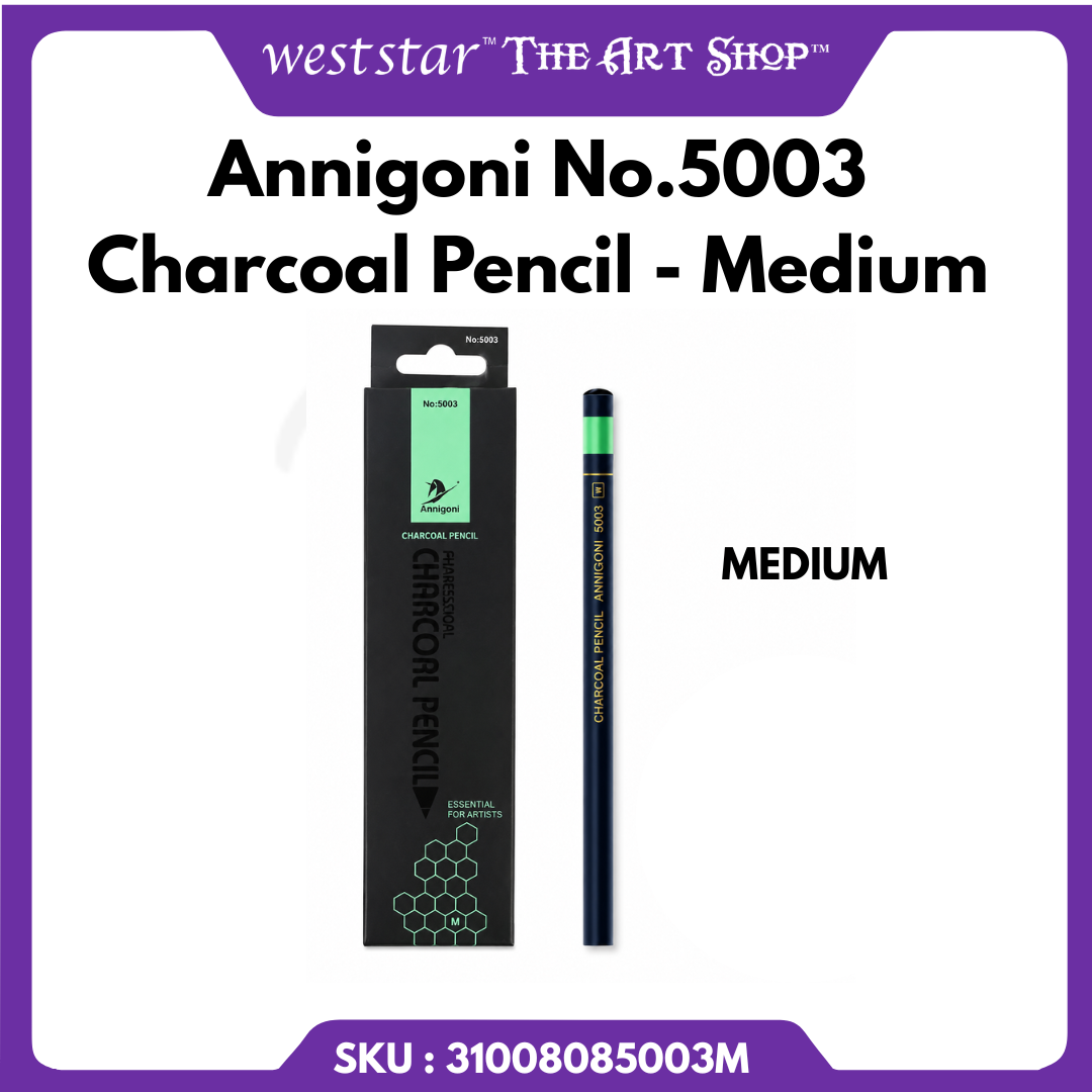 [WE-ARTS]  Charcoal Pencil Annigoni No.5003 Charcoal Pencil (Medium) -SINGLE PC