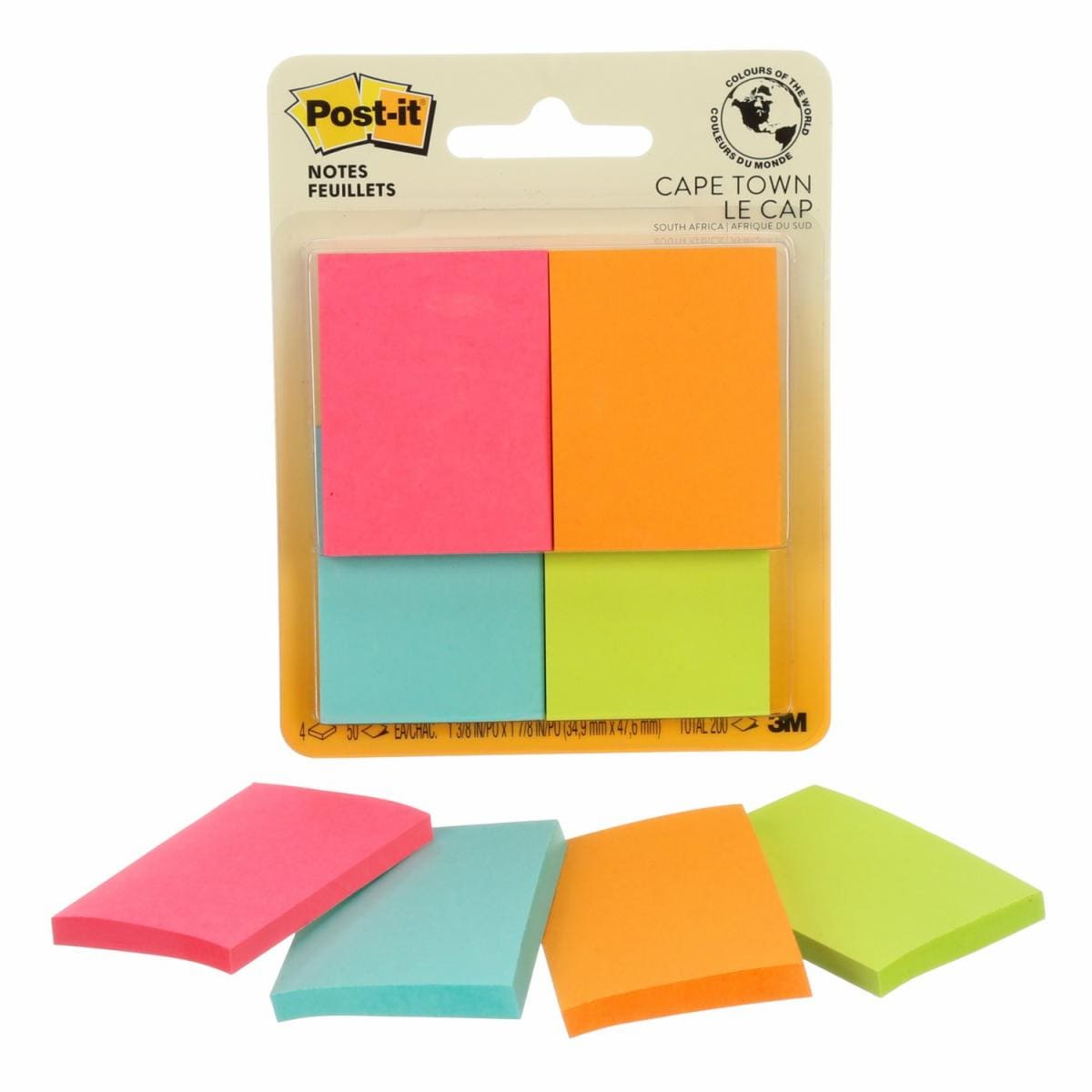 [WESTSTAR] 3M Post-it Notes (Cape) 1.5*2in, Sticky Note , Stickey Notes - (653-4AF) 50s*4pcs