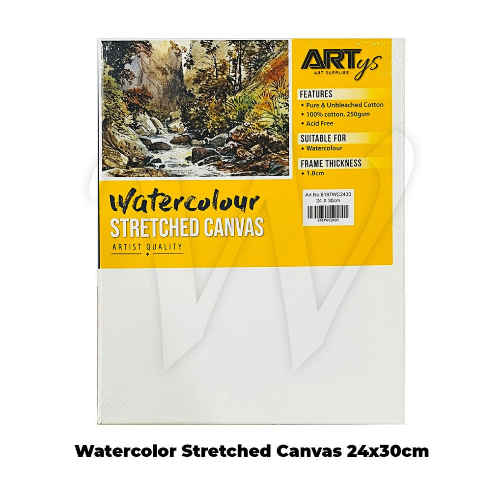 ARTYS Watercolour Canvas Stretched Canvas for Watercolour Painting Frame Kanvas Lukis Drawing Canvas