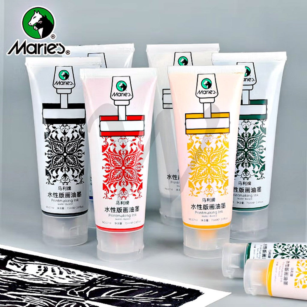 [WETAS] Marie’s C710 75ml Water-Based Printmaking Lino Ink For Lino Block Printing • Silk Screen • Creative Art Projects
