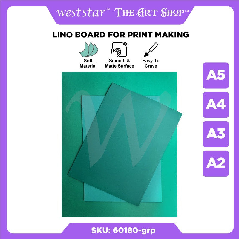 A4, A3, A2, A5 Lino Board For Print Making Carving Board Lino Sheet Linoleum Lino Block Carving Blocks