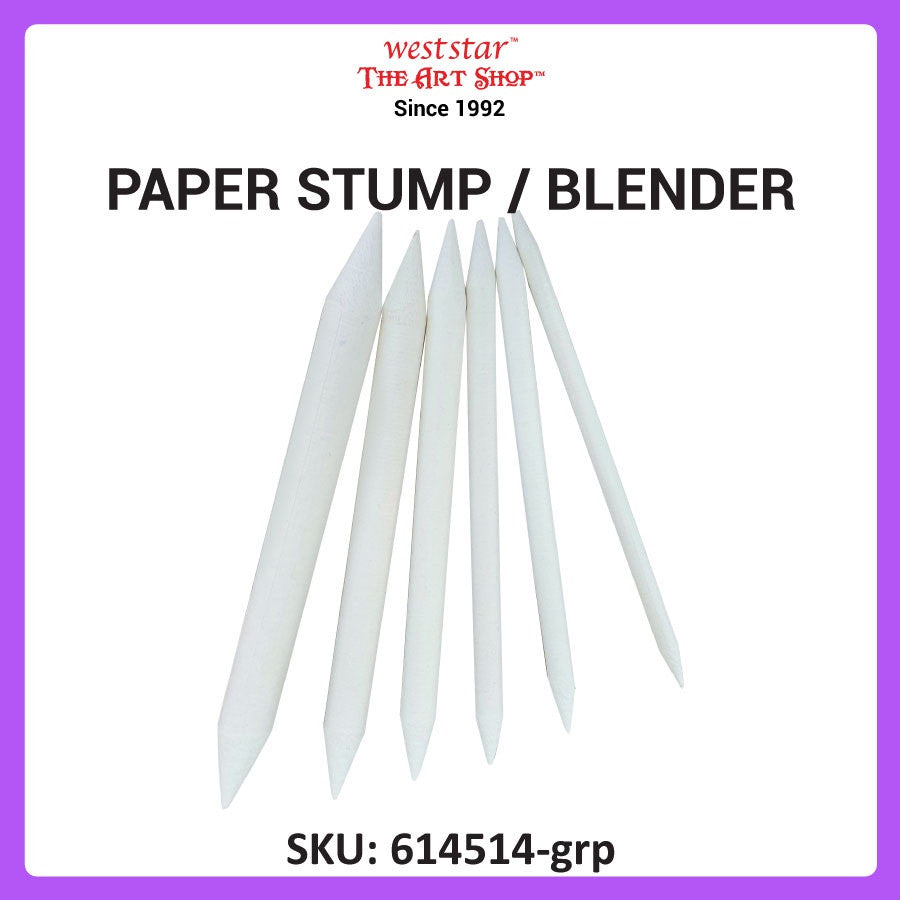 [WESTSTAR] Paper Stump / Paper Blender / Blending Stumps for Pastel, Charcoal, Pencil - Assorted