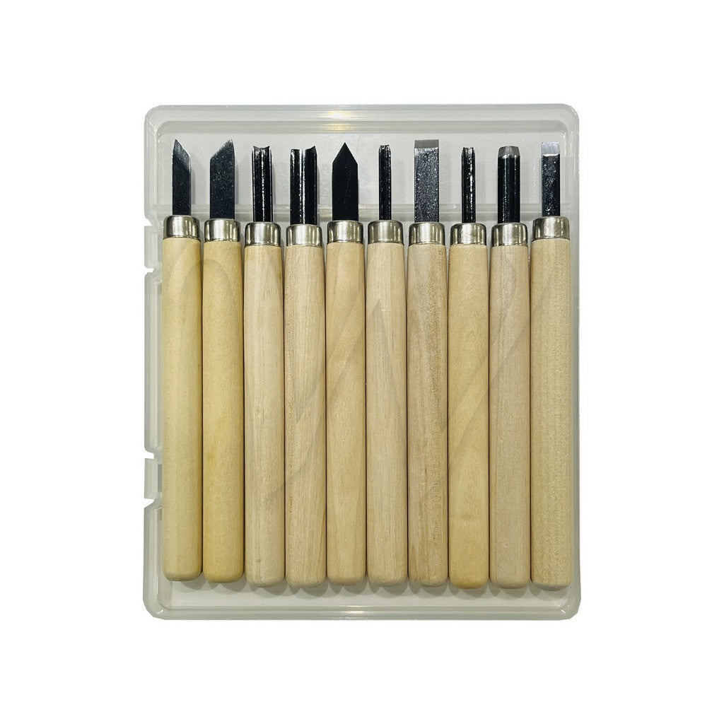 [WESTSTAR] Bamboo Handle Carving Tool Set/ Carving Knife / Art Tools Sculpting /Alat Pahat Kayu Ukir -Set of 6pcs/10pcs