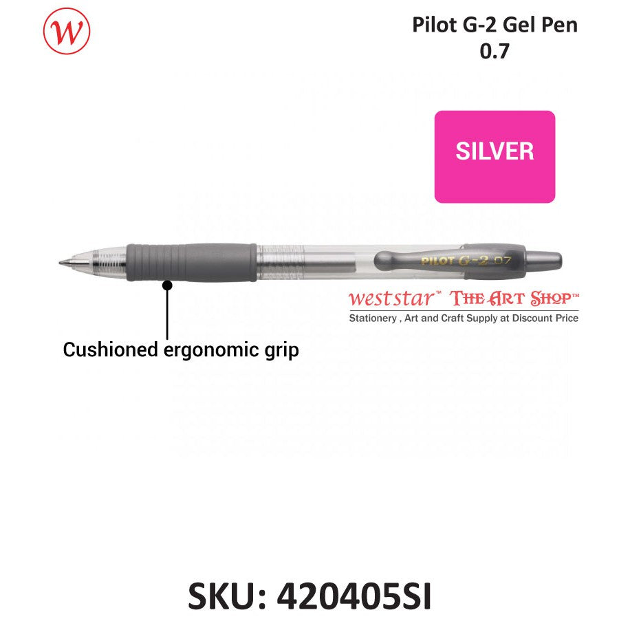 PILOT G2 Gel Pen, Pilot Retractable Gel Pen, Pilot G-2 Gel Pen (METALLIC / PASTEL COLOR) 0.7mm
