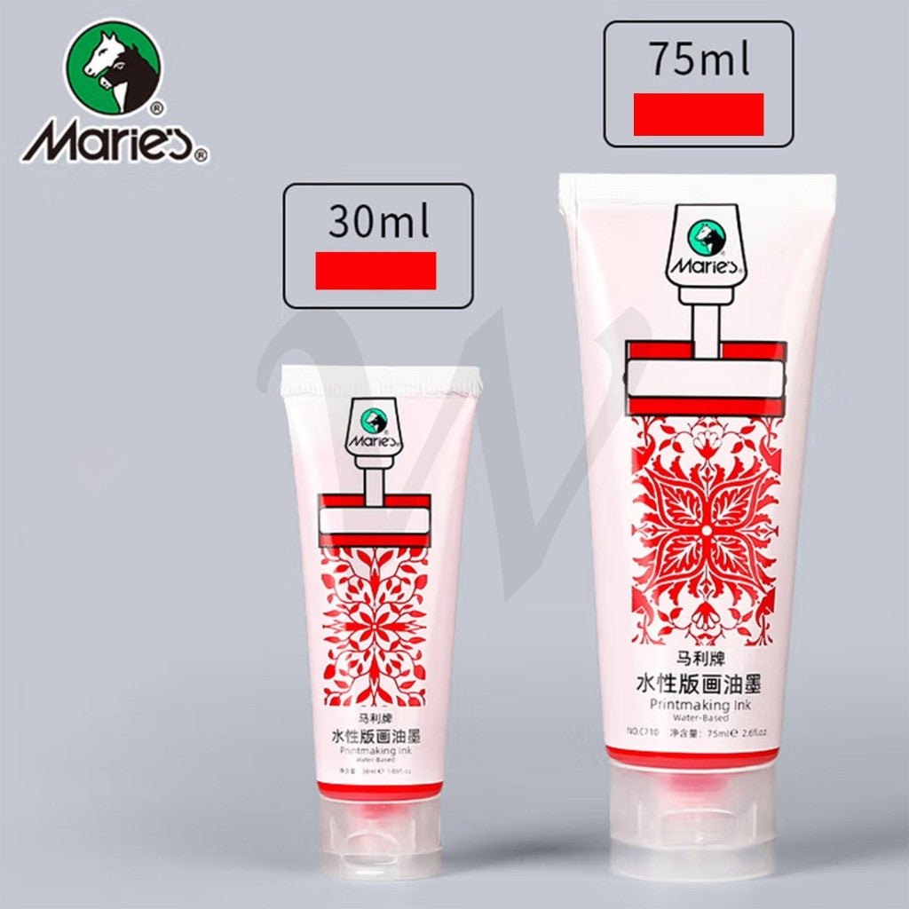 [WETAS] Marie’s C710 75ml Water-Based Printmaking Lino Ink For Lino Block Printing • Silk Screen • Creative Art Projects