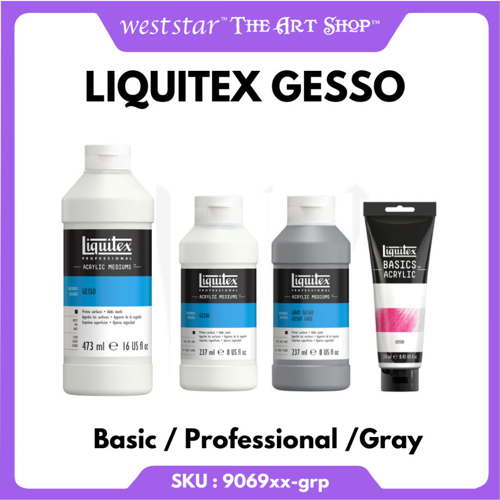 LIQUITEX GESSO Basic Gesso Professional Gesso Gray Gesso