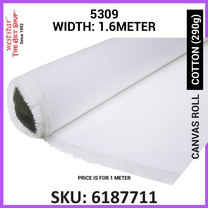 Artist Primed Cotton Canvas Roll Canvas Fabric Kain Canvas Lukisan Canvas Cloth Fabric for Painting