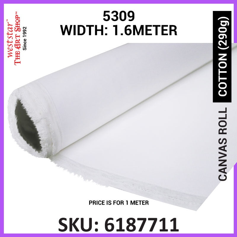 Artist Primed Cotton Canvas Roll Canvas Fabric Kain Canvas Lukisan Canvas Cloth Fabric for Painting