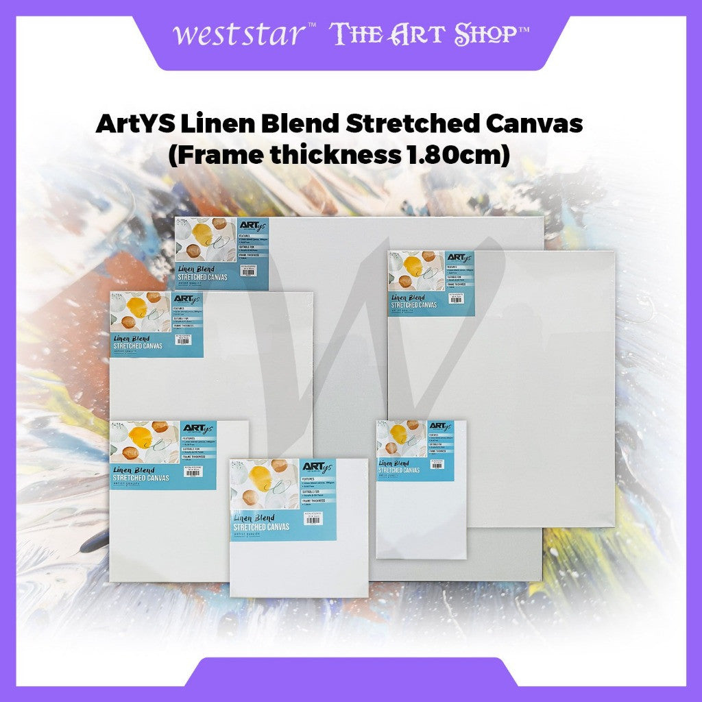 [WETAS] ARTYS Linen Canvas Linen Blend Stretched Canvas Linen Canvas for Acrylic Painting Oil Painting - 380g  (1/2)