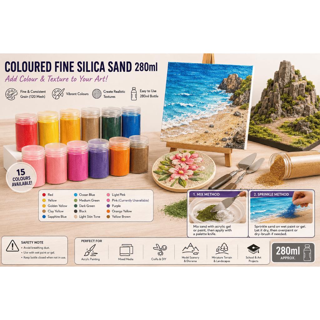 Silica Sand Coloured Sand Art For Painting Pasir Silika Berwarna 280ml/botol