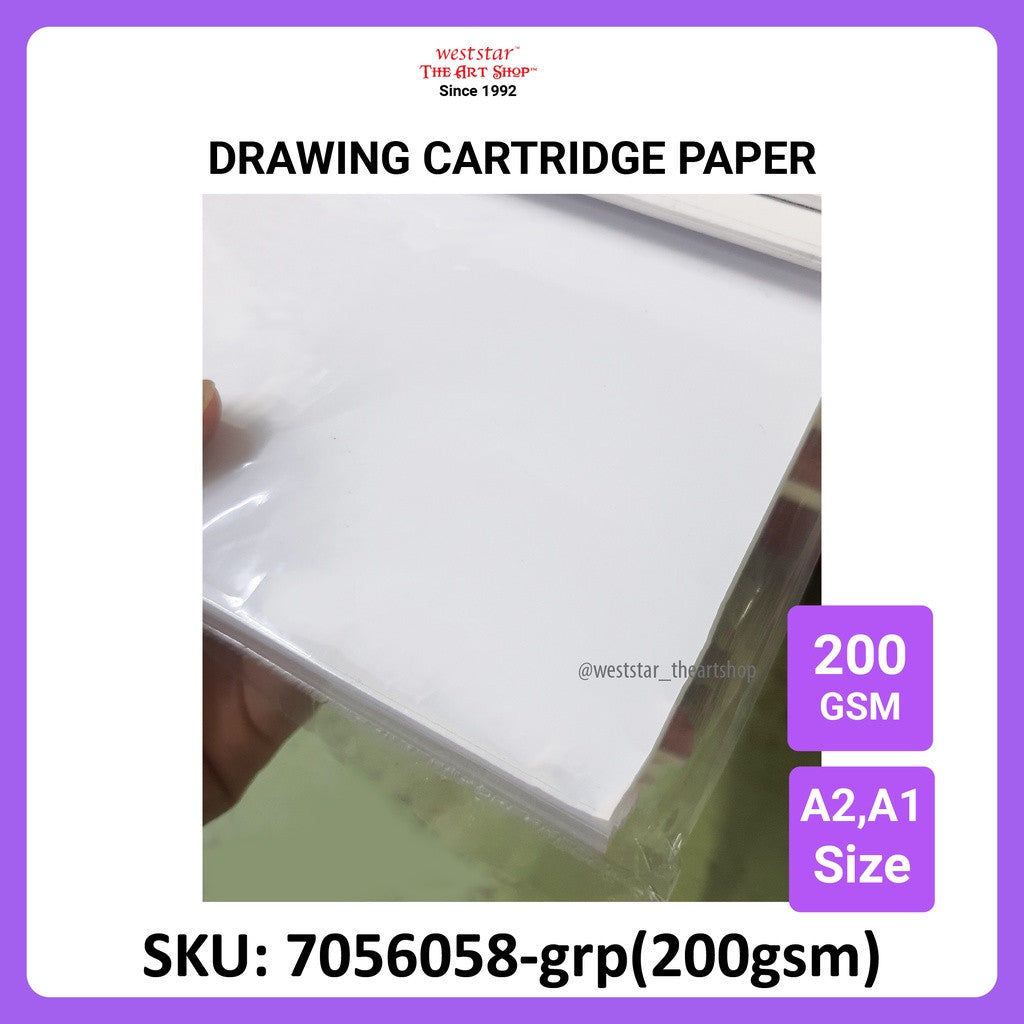 WESTSTAR ARTYS  A2, A1 Cartridge Paper, A1 Drawing Paper (200gsm/300gsm) Loose Sheets