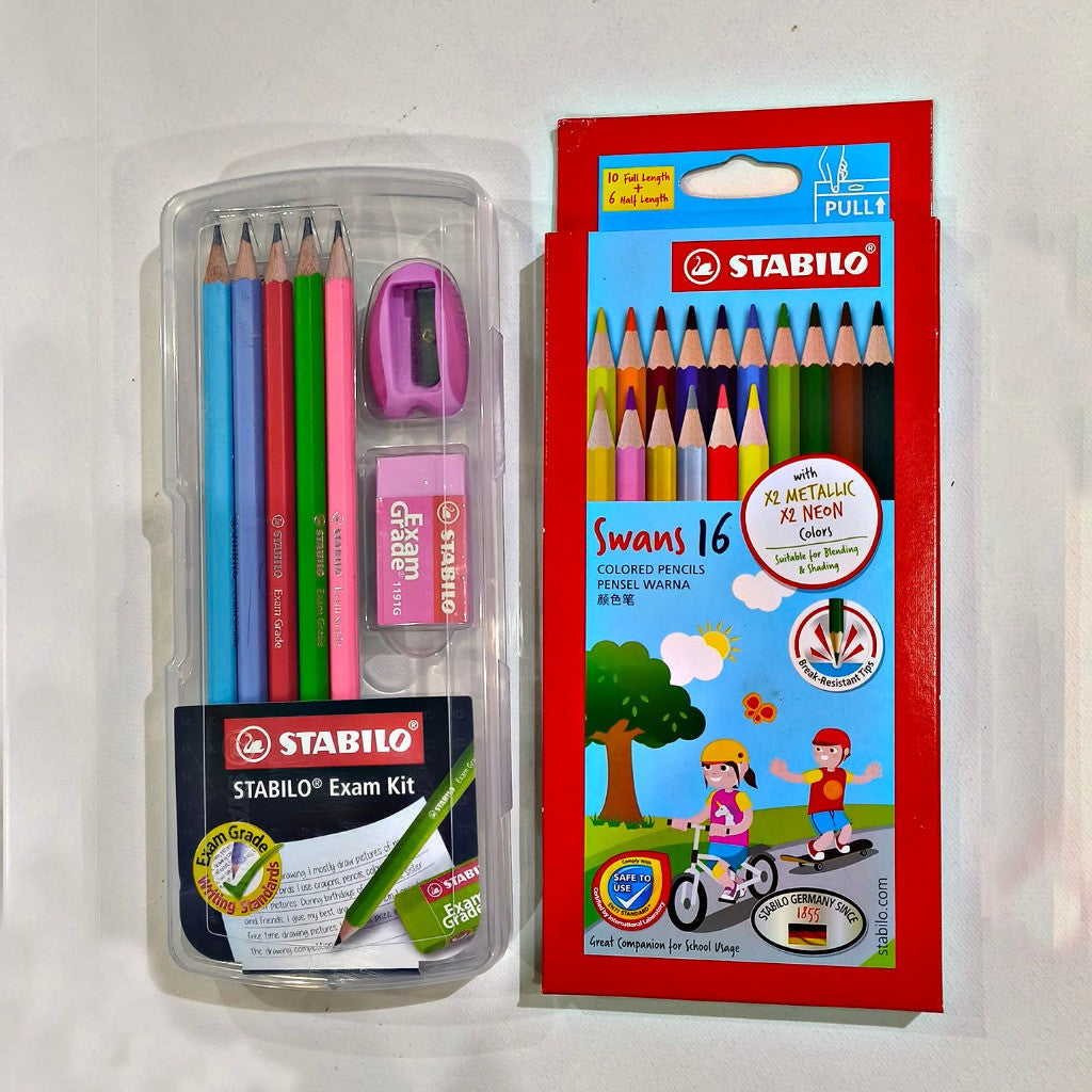 [WE-ARTS] Stabilo Swans 1870S/16SP1 Colour Pencil Back to School Set