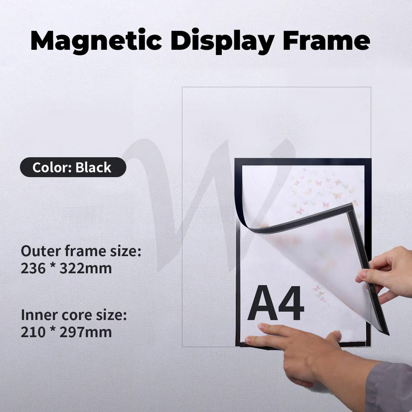 [WE-ARTS] A4 / A3 Magnetic Display Frame Magnetic Display Board Wall Stick Frame Photo Certificate Office Adhesive
