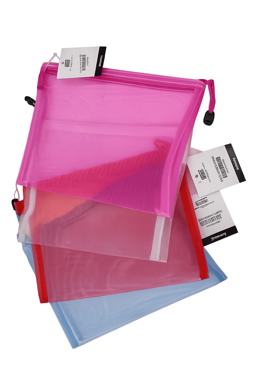 MOOTYS Multi-Purpose Mesh Zipper Document Bag - A6 (1808-1) Transparent A6 Pouch for Pens, Small Documents.