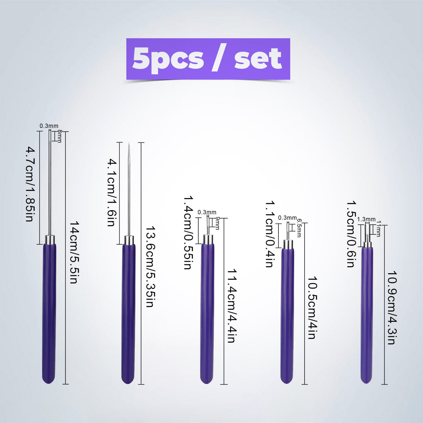 [WE-ARTS] Paper Quilling Tool Set Quilling Pen Set  Alat Quilling Kertas  DIY Craft Tools - 5pcs/set