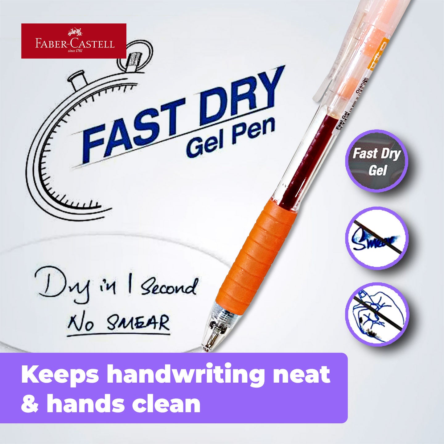 [WE-ARTS] Faber Fast Gel Pen Set of 4 colours / 6 colours