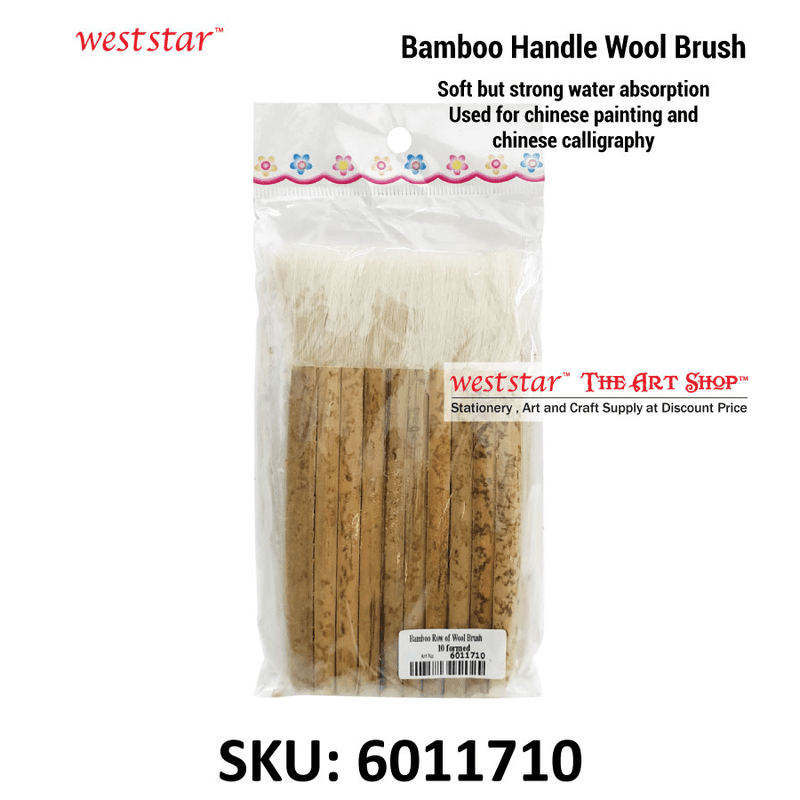 Bamboo Row of wool Brush