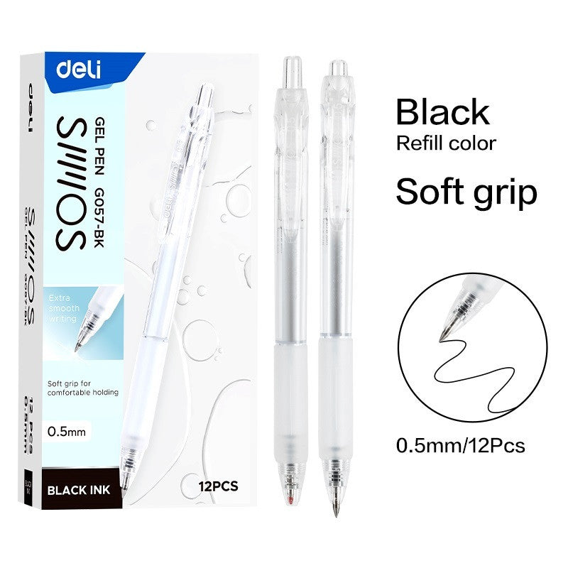 [WETAS] DELI EG057 Gel Pen 0.5mm (BLUE / BLACK ) - Single pc