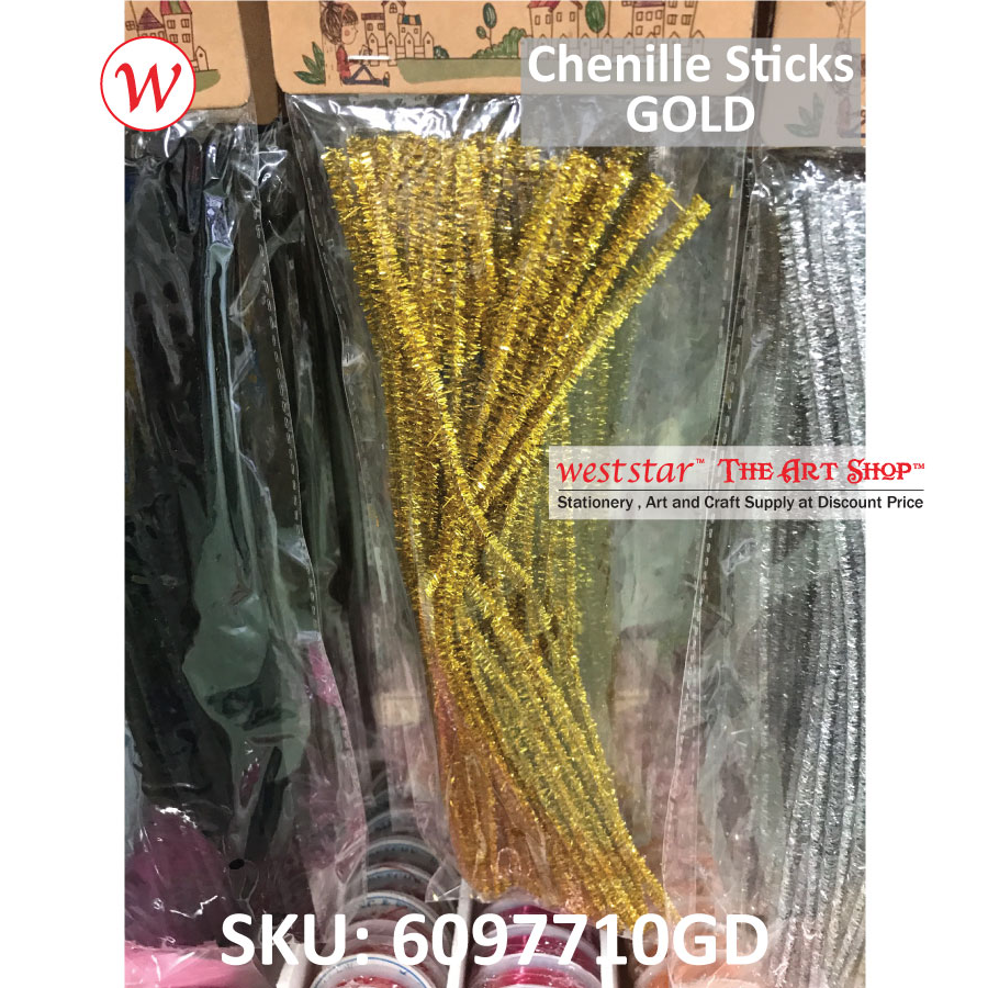 Chenille Sticks (Pipe Cleaner) 5mm x 30cm x 40pcs