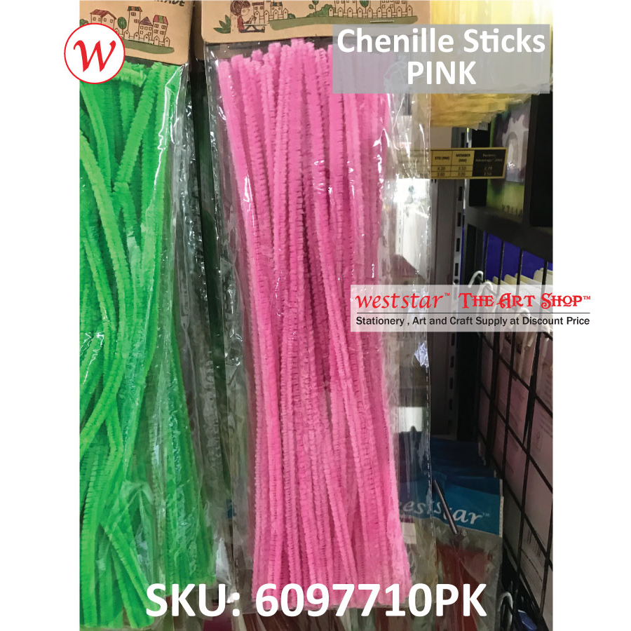 Chenille Sticks (Pipe Cleaner) 5mm x 30cm x 40pcs