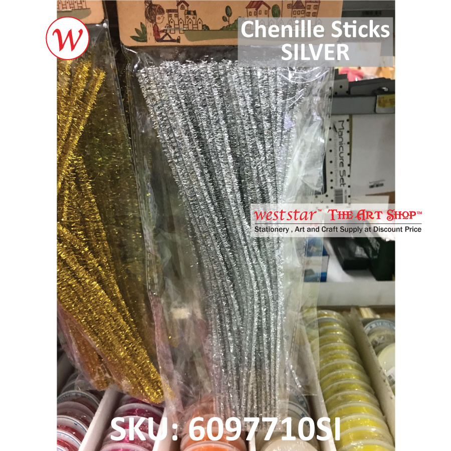 Chenille Sticks (Pipe Cleaner) 5mm x 30cm x 40pcs