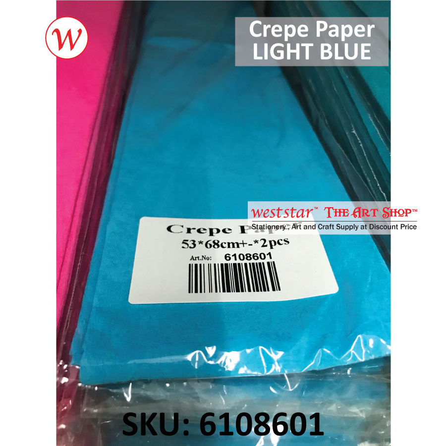 [WESTSTAR] Crepe Paper / Kertas Warna Crepe / Kertas Bunga / Kertas Jagung / Craft 52*68cm*2s / 50*100cm*1s