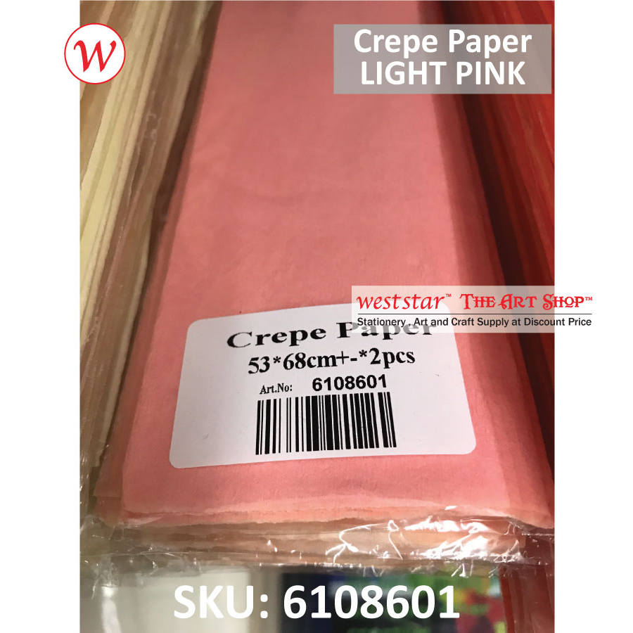 [WESTSTAR] Crepe Paper / Kertas Warna Crepe / Kertas Bunga / Kertas Jagung / Craft 52*68cm*2s / 50*100cm*1s