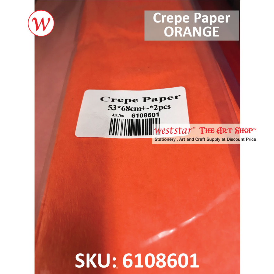 [WESTSTAR] Crepe Paper / Kertas Warna Crepe / Kertas Bunga / Kertas Jagung / Craft 52*68cm*2s / 50*100cm*1s