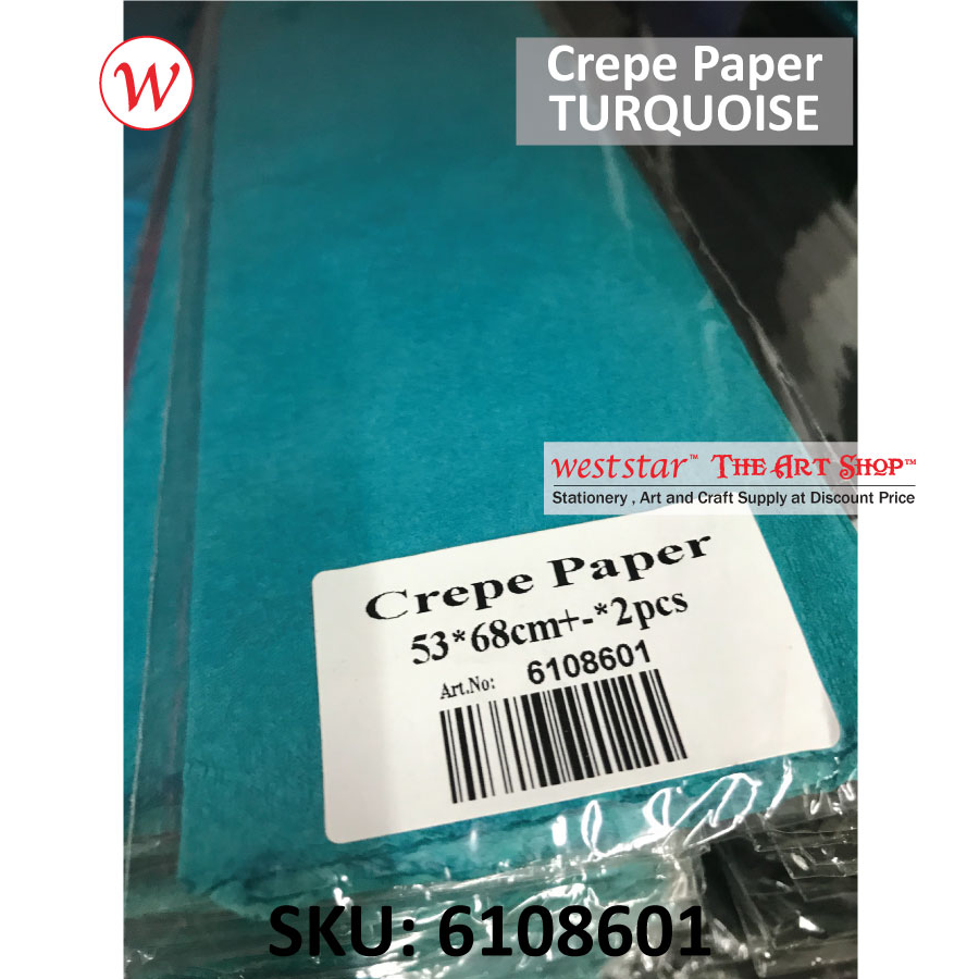 [WESTSTAR] Crepe Paper / Kertas Warna Crepe / Kertas Bunga / Kertas Jagung / Craft 52*68cm*2s / 50*100cm*1s